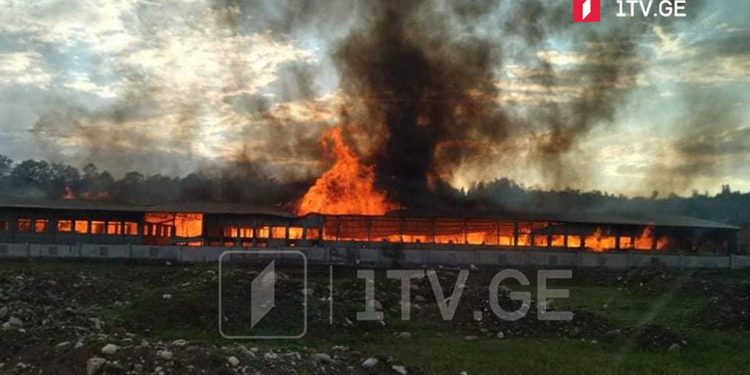 ძლიერი ხანძარი მარტვილის სოფელ ტალერში