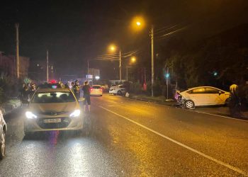 ოზურგეთში ავარიის შედეგად სამი ავტომანქანა დაიმტვრა