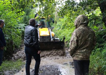 გურიაში სტიქიის სალიკვიდაციო სამუშაოები მიმდინარეობს