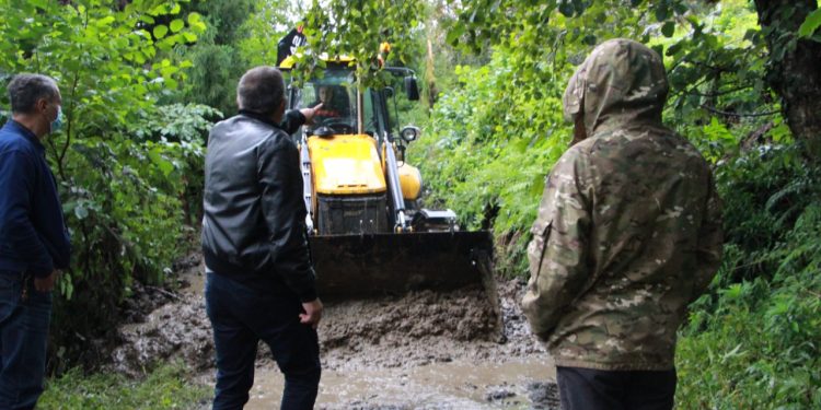 გურიაში სტიქიის სალიკვიდაციო სამუშაოები მიმდინარეობს