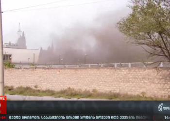 რუსთავის მე-17 ციხეში ხანძარია