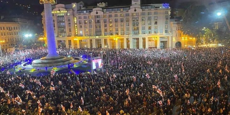 დღევანდელი აქცია 2012 წლის პროტესტის მასშტაბის იყო… +/- 3% – ხუხაშვილი