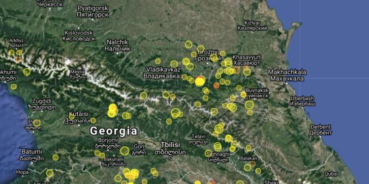 ჩეჩნეთთან, საქართველოს სახელმწიფო საზღვრის სიახლოვეს მიწისძვრა მოხდა