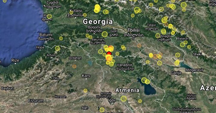 საქართველოში მიწისძვრა მოხდა
