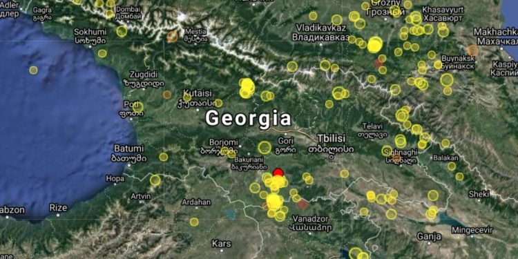 საქართველოში 4.1 (ML) მაგნიტუდის სიდიდის მიწისძვრა მოხდა