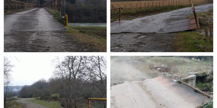 ამორტიზებული და სახიფათო ხიდები სოფელ აკეთში, მოსახლეობა დახმარებას ითხოვს