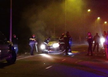 ლიხაურისკენ მიმავალ გზაზე ავტომობილს ცეცხლი გაუჩნდა