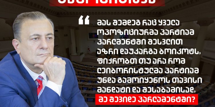“შევიდე პარლამენტში?” – შალვა ნათელაშვილი Facebook-ზე გამოკითხვას ატარებს