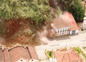 ვიდეო – ბრაზილიაში, ქალაქ პრეტოში, მეწყერმა მე-18 საუკუნის ისტორიული სასახლე დაანგრია