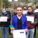 ახალგაზრდებმა სოფელ აკეთში უკრაინის მხარდამჭერი აქცია გამართეს