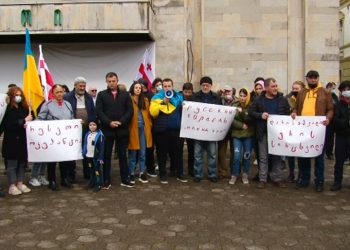 უკრაინის მხარდამჭერი აქცია ოზურგეთში