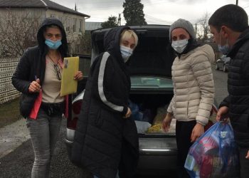 ლანჩხუთში ორგანიზაცია “რუდუნის” წევრებმა უკრაინელი ხალხისთვის სხვადასხვა ნივთები შეაგროვეს