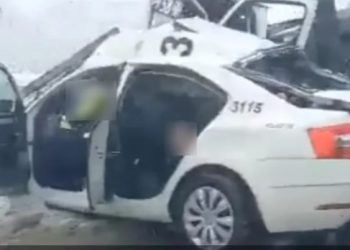 რიკოთზე, ავტომობილების გადამზიდი პოლიციის მანქანას შეეჯახა, არიან გარდაცვლილები