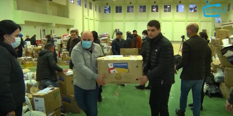 გურიიდან უკრაინელი ხალხის დასახმარებლად შეგროვებული ჰუმანიტარული ტვირთის პირველი ნაწილი გაიგზავნა