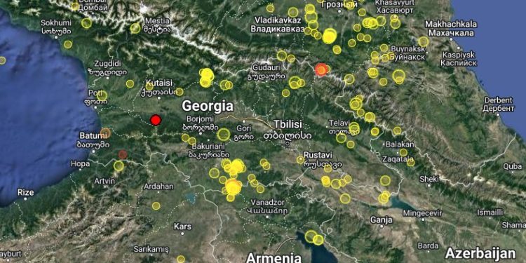 საქართველოში მომხდარი მიწისძვრის ეპიცენტრი კურორტ საირმესთან იყო