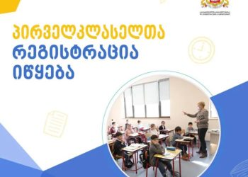 საქართველოში პირველკლასელთა რეგისტრაცია იწყება