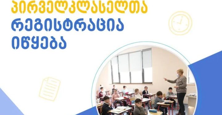 საქართველოში პირველკლასელთა რეგისტრაცია იწყება