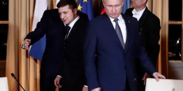 კიევი ვოლოდიმირ ზელენსკისა და ვლადიმერ პუტინის შეხვედრის ორგანიზების თხოვნით გერმანიის კანცლერს მიმართავს