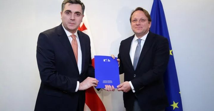 საქართველოს ევროკავშირის კანდიდატი ქვეყნის სტატუსის თვითშეფასების კითხვარი გადმოეცა