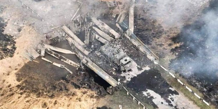 უკრაინულმა SSO-მ ხარკოვის ოლქის ქალაქ იზიუმთან რუსული სამხედრო კოლონა ააფეთქეს