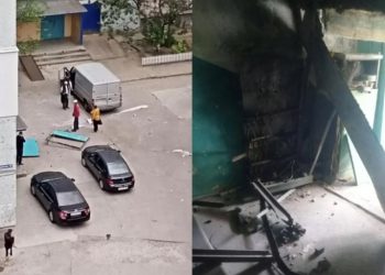 უკრაინაში, ენერგოდარში თვითგამოცხადებული მერის სადარბაზო ააფეთქეს