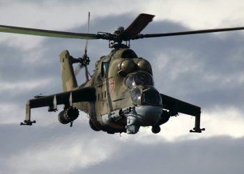 უკრაინელებმა ლუგანსკის ოლქში რუსული ვერტმფრენი Mi-24 ჩამოაგდეს