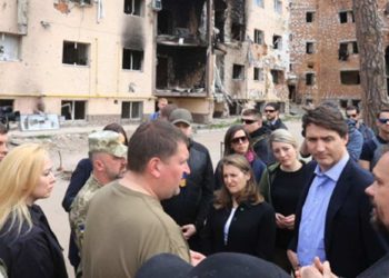 კანადის პრემიერ-მინისტრი ჯასტინ ტრუდო ირპენში ჩავიდა