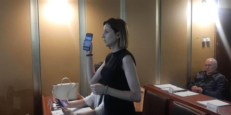 ოზურგეთის საკრებულოს სხდომა ერთიანი ნაციონალური მოძრაობის წევრის განცხადებით გაიხსნა