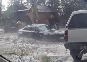 საგურამოში უხვმა ნალექმა პრობლემები შექმნა
