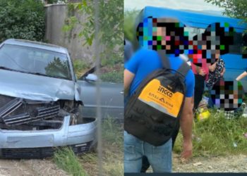 საგურამოს გზაზე მიკროავტობუსი მსუბუქ ავტომობილს დაეჯახა და გზიდან გადავარდა – არიან დაშავებულები