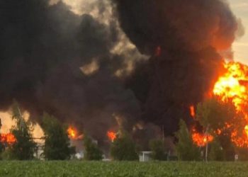 ოკუპანტებმა დნეპროპეტროვსკის ოლქში ნავთობის საცავი დაბომბეს