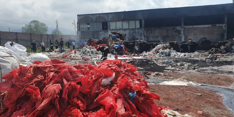 ხანძარი ბათუმში, სამრეწველო ზონაში