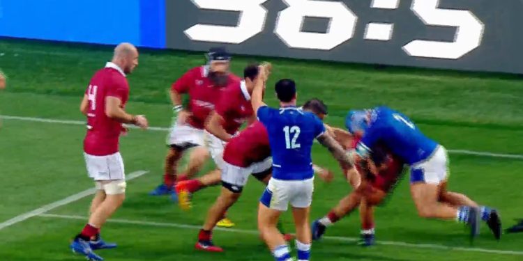 პირველი ტაიმის შემდეგ ქართველი რაგბისტები იტალიას ამარცხებენ