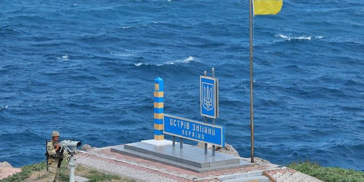 კუნძულ „ზმეინზე“ უკრაინის დროშა აღიმართა