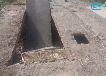 ქვემო აკეთში ახალ გაკეთებული ხიდი ჩატყდა და მანქანა ჩავარდა