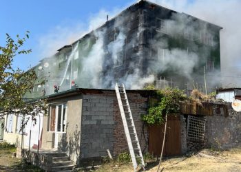 ხანძარი დაბა ჩოხატაურში, საცხოვრებელ კორპუსში