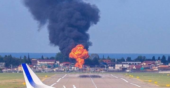 სოჭის საერთაშორისო აეროპორტთან ხანძარი გაჩნდა