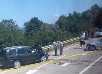 ავტოსაგზაო შემთხვევა ზესტაფონში – დაზიანებულია რამდენიმე ავტომობილი