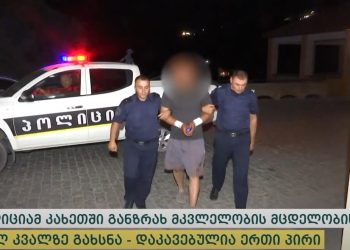 ვიდეო – პოლიციამ ცოლის განზრახ მკვლელობის მცდელობის ბრალდებით ქმარი დააკავა
