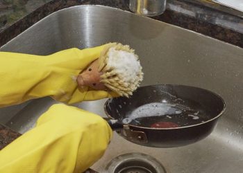 რა შეცდომას ვუშვებთ ცხიმიანი ჭურჭლის ხეხვისას