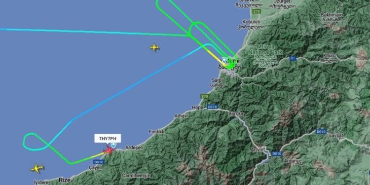 სტამბოლი-ბათუმის თვითმფრინავი ბათუმის აეროპორტში ვერ დაჯდა