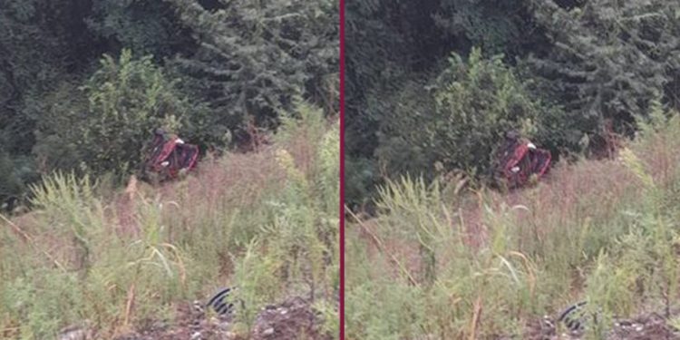 ავტოსაგზაო შემთხვევა გეგუთში – მსუბუქი ავტომობილი გზიდან გადავარდა