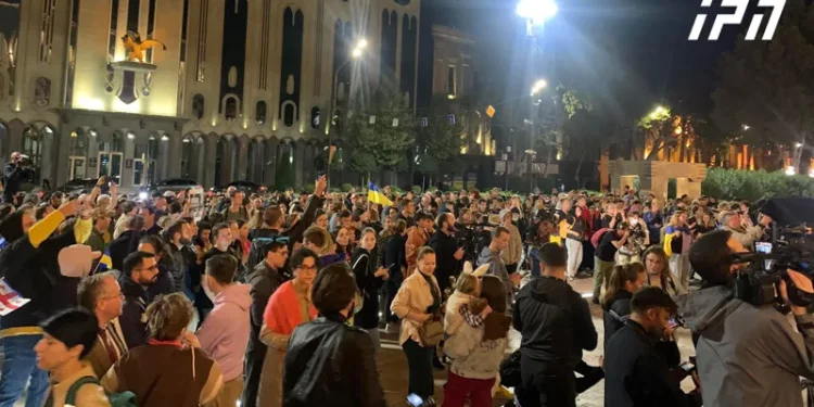 თბილისში უკრაინის მხარდამჭერი აქცია მიმდინარეობს