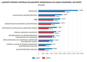 კაცების ხელფასი ყველა პოზიციაზე ქალების ხელფასზე მაღალია -საქსტატი