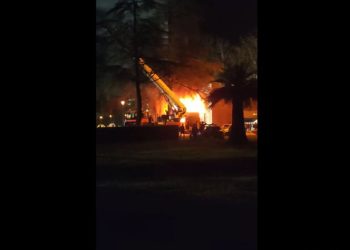 დადიანების სასახლის ეზოში ხანძარი გაჩნდა