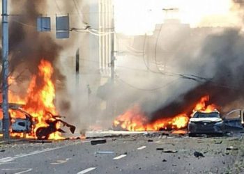 კიევის ცენტრში რამდენიმე აფეთქება მოხდა