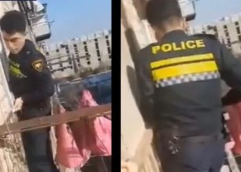 რუსთავში, პოლიციელმა ბინაში ჩაკეტილი 8 თვის ბავშვი გამოიყვანა (+ვიდეო)