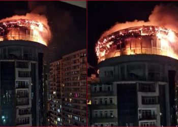 ბათუმში ერთ-ერთ კორპუსში ხანძარია (+ვიდეო)