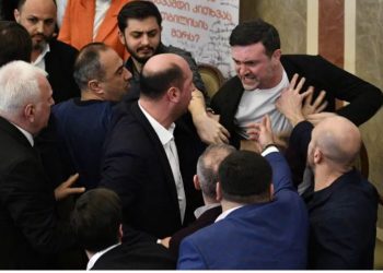 საკრებულოს სხდომაზე ხმაური და შეხლა-შემოხლა იყო