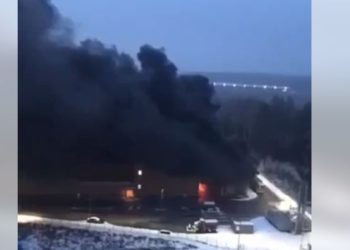 მოსკოვში კიდევ ერთი სავაჭრო ცენტრი იწვის